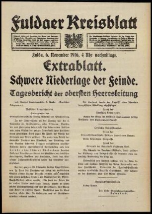 Ausgabe vom Montag, den 06. November 1916.