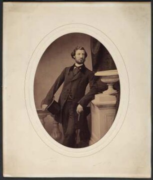 Porträt Alfred Geiger : Foto-/Bildersammlung Stenografische Sammlung. Porträt Alfred Geiger. Photographie (1861). Dresden: SLUB P a 0286