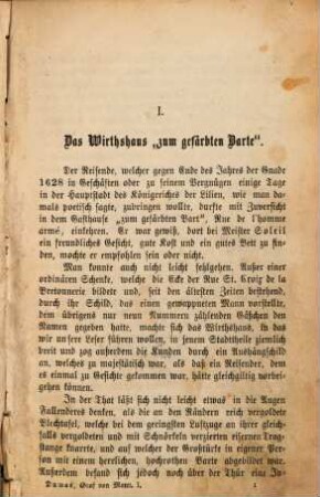 Der Graf von Moret : Historischer Roman von Alexander Dumas. 1