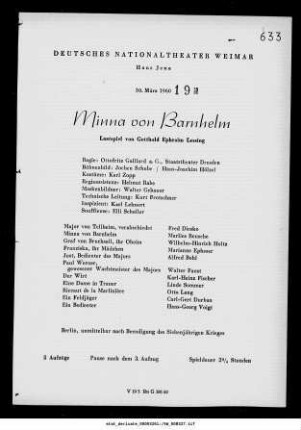 Minna von Barnhelm