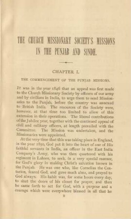 Chapter I. The commencement of the Punjab missions
