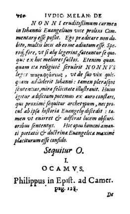 I. Ocamuvs. Philippus in Epist. ad Camer. pag. 128.