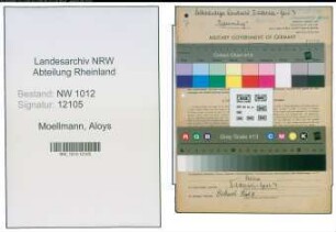 Entnazifizierung Aloys Moellmann , geb. 20.06.1883 (Landwirt)