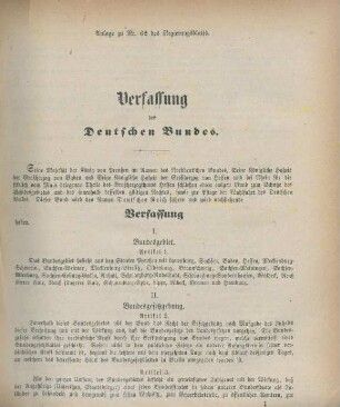 Verfassung des Deutschen Bundes