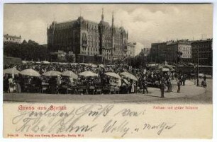Gruss aus Stettin. Rathaus mit grüne Schanze