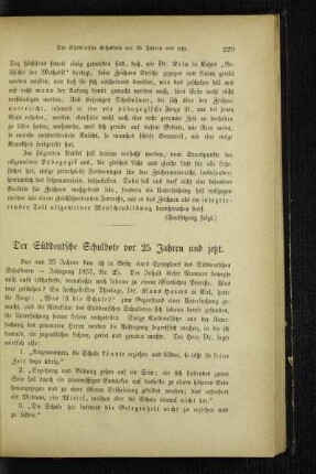 ¬Der¬ Süddeutsche Schulbote vor 25 Jahren und jetzt