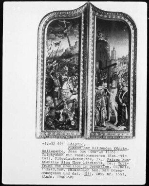 Triptychon mit Passionsszenen —