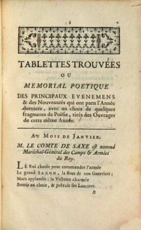 Tablettes trouvées