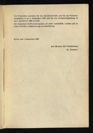 Der Präzisierte Lehrplan ...