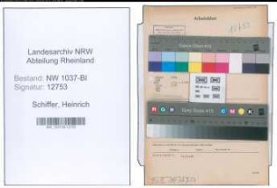 Entnazifizierung Heinrich Schiffer , geb. 11.09.1904 (Landesinspektor)