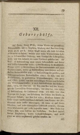 XII. Geburtshülfe.