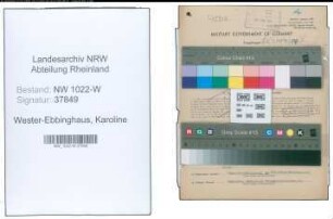 Entnazifizierung Karoline Wester-Ebbinghaus , geb. 22.11.1904 ()