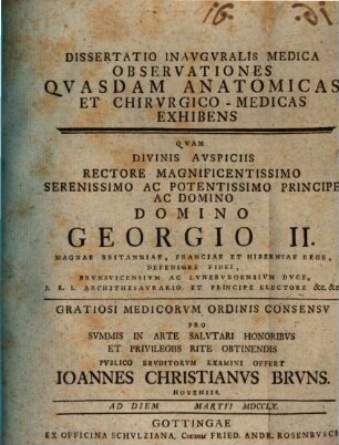 Diss. inaug. ..., observationes quasdam anatomicas et chirurgico-medicas exhibens