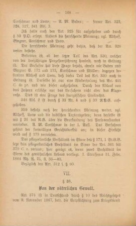 VII. Von der väterlichen Gewalt