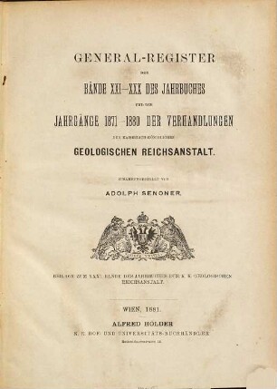 Jahrbuch der Geologischen Reichsanstalt. [30, a]