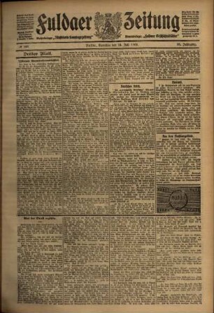 Dritte Ausgabe vom Samstag, den 24. Juli 1909.
