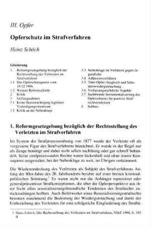 217-233, Opferschutz im Strafverfahren