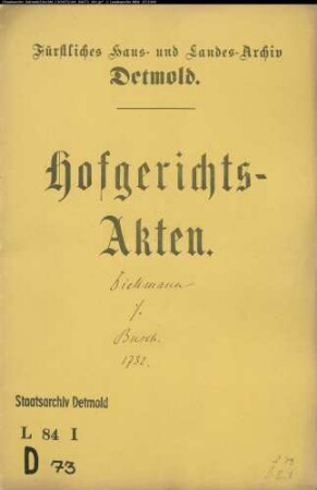 Diekmann, Christoph zu Heiden gegen Schäfer Otto Busch im Heßloh, Altekrüger zu Heiden und Juden Abrahams Witwe in Heiden - Schuldforderung