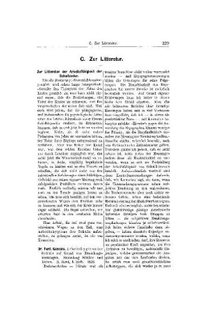 Zur Litteratur