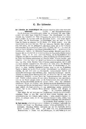 Zur Litteratur