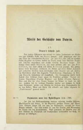 Abriss der Geschichte von Bayern