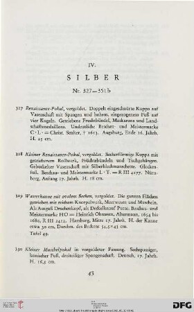 IV. Silber (Nr. 327-351)