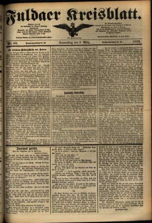 Ausgabe vom Donnerstag, den 09. März 1905.