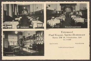Ansichtskarte Restaurant Entenpaul, Friedrichstraße