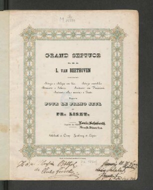 Grand Septuor : Ov. 20 de L. van Beethoven... ; Transcrits Pour Le Piano Seul
