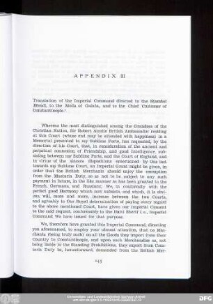 Appendix III