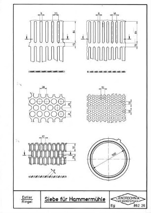 Siebe für Hammermühle