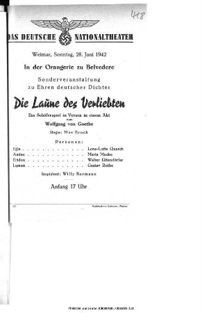 Die Laune des Verliebten