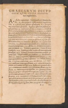 Graecarum Dictionum Quae Obiter Inseruntur explicatio.