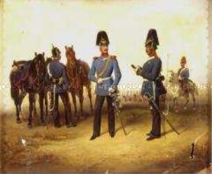 Offizier und Unteroffizier des Dragoner-Regiments "Prinz Albrecht von Preußen"