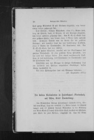 4. Die beiden Riesenbetten in Haferkoppel (Norderholz auf Alsen, Kreis Sonderburg).