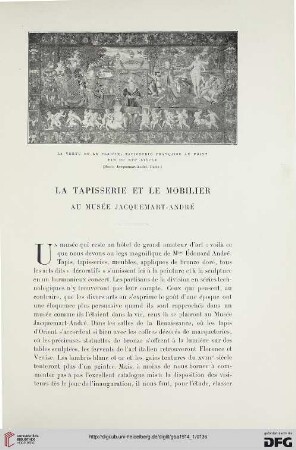 4. Pér. 11.1914: La tapisserie et le mobilier au Musée Jacquemart-André