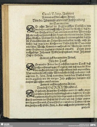 Antwort auff den zehenden Articul. Von deß Herrn Abendmal