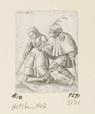 Tanzendes Paar auf Krücken, Blatt 10 der Folge "Tanzende Bettler"