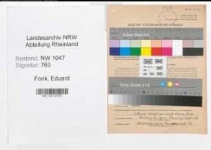 Entnazifizierung Eduard Fonk , geb. 22.03.1909 (Polizeibeamter)