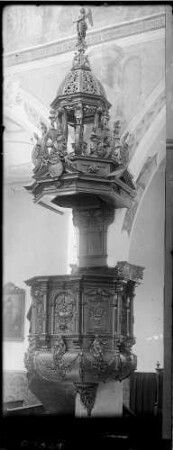 Konstanz Dreifaltigkeitskirche (Augustiner Kirche) Innenansicht Kanzel von Michael Wickart (um 1600)