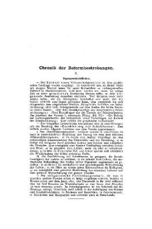 Chronik der Reformbestrebungen : II.