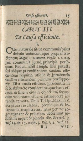 Caput III. De Causa efficiente.