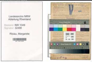 Entnazifizierung Margarete Ritzau , geb. 29.09.1899 ()