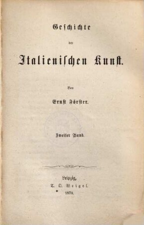 Geschichte der italienischen Kunst, 2