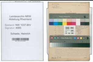 Entnazifizierung Heinrich Scheele , geb. 26.12.1900 (Landesinspektor)
