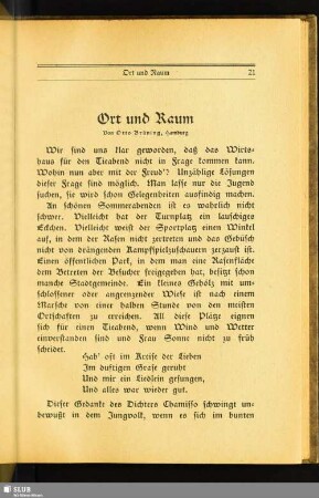 Ort und Raum