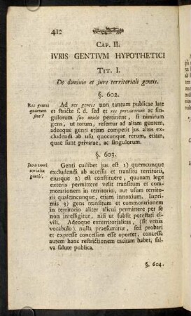 412-442, Cap. II. Juris gentium hypothetici.
