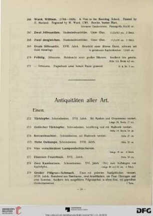 Antiquitäten aller Art (Nr. 272-760)