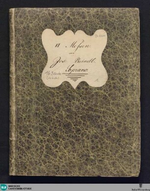 Messa in C : a soprano, alto, tenore, basso, violino 1mo, violino 2do, 2 oboe, 2 clarin, timpani, violone ed organo; op.X. No.IV