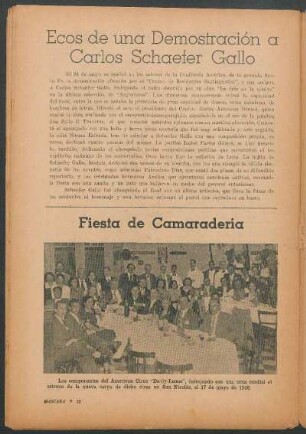 Fiesta de Camaradería [Fotografía]